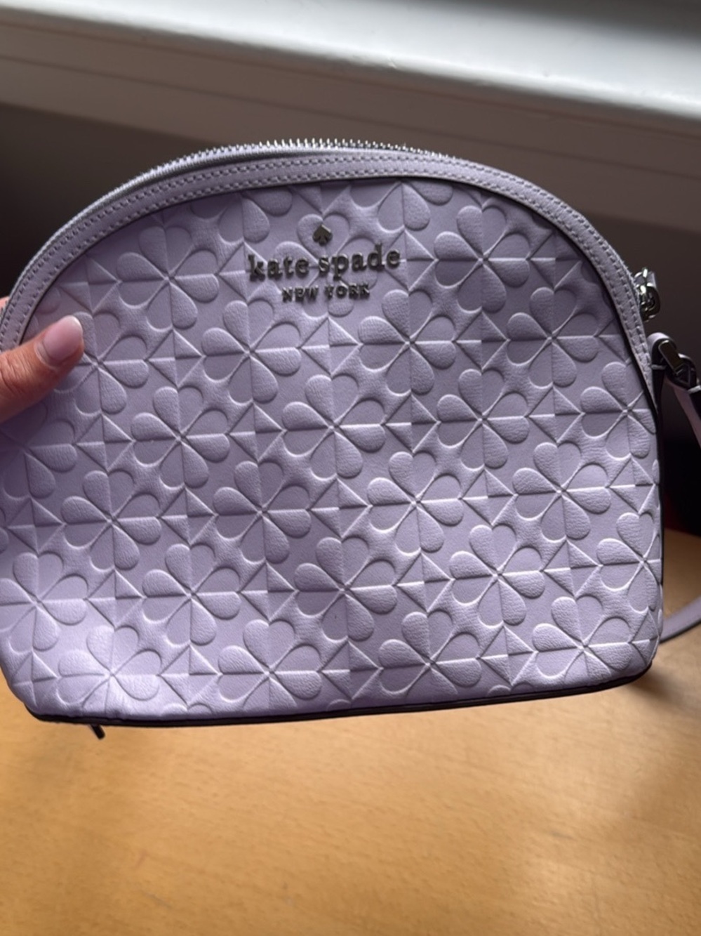kate spade Lilac Quilted Floral Dome Crossbody